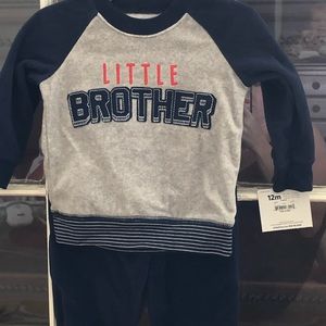 2 piece long sleeve and pant suit. Little Brother.